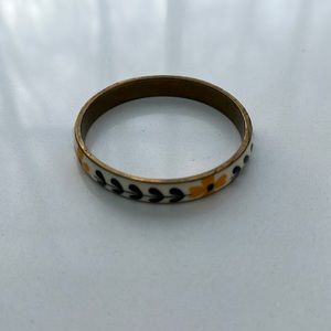 Vintage brass enamel bangle